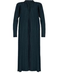 Pleats Please Issey Miyake - Pleated Long-Sleeve Coat - Lyst