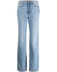 Twin Set - High-rise Straight-leg Jeans - Lyst