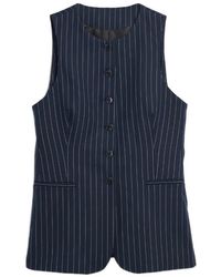 ARMEDANGELS - Striped Sleeveless Buttoned Waistcoat - Lyst