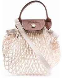 Longchamp - Le Pliage Filet Knitted Mesh Cross-body Bag - Lyst