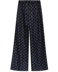 Tory Burch - Jacquard Silk Trousers - Lyst