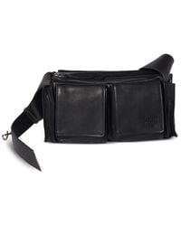 Miu Miu - Flap-Pockets Leather Shoulder Bag - Lyst