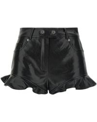 Self-Portrait - Faux Leather Shorts - Lyst