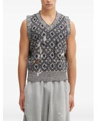 Wales Bonner - V-Neck Distressed Vest - Lyst