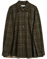 Our Legacy - Borrowed Check-Print Shirt - Lyst