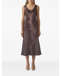Max Mara - Talete Satin-Finish Scoop-Neck Midi Dress - Lyst