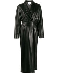 Nanushka Wikkeljurk Met Leder-effect - Zwart