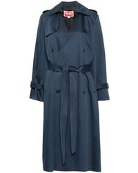 KENZO - Gabardina Con Cinturón - Lyst