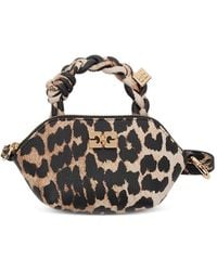 Ganni - Nano Bou Leopard-Print Mini Bag - Lyst