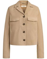 12 STOREEZ - Lacing-Detail Suede Jacket - Lyst