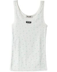 Miu Miu - Cotton Tank Top - Lyst