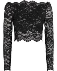 Rabanne - Blouse À Empiècements En Dentelle - Lyst