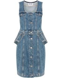 Moschino Jeans - Sleeveless Denim Dress - Lyst