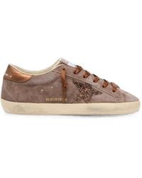 Golden Goose - Super Star Suede Upper And Toe Glitter Star Laminated - Lyst