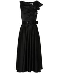 Nissa - Belted Midi Dress - Lyst