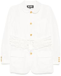 COMME DES GARÇON BLACK - Ruffle-Trim Jacket - Lyst
