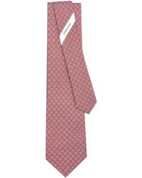 Ferragamo - Tetris-Print Silk Tie - Lyst