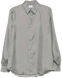Aspesi - Geometric-Print Silk Shirt - Lyst
