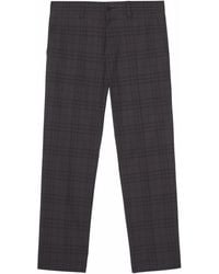 Burberry - Check-pattern Tailored Trousers - Lyst