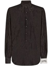 Dolce & Gabbana - Striped Long-sleeved Shirt - Lyst