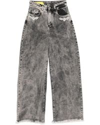Marques'Almeida - Floral-Appliqué Frayed Jeans - Lyst
