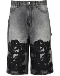 BREATH - Short En Jean Délavé À Patch - Lyst