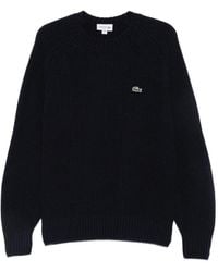 Lacoste - Ribgebreide Trui Met Raglan Mouwen - Lyst
