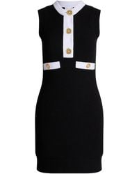 Patou - Button Textured Mini Dress - Lyst