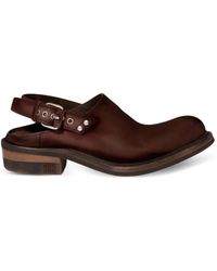Miu Miu - Buckle-Fastening Leather Mules - Lyst