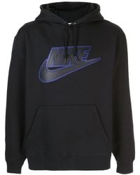 Supreme - X Nike Hoodie Met Leren Applicatie - Lyst
