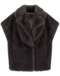 Herno - Chaleco De Pelo Artificial Con Solapas En El Cuello - Lyst