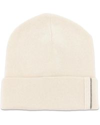 Brunello Cucinelli - Monili-Embellished Turn-Up Brim Beanie Hat - Lyst