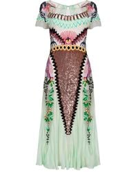 Temperley London - Talia Embroidered Sequin Midi Dress - Lyst