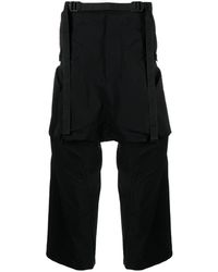 ACRONYM - Belted Ruched Drop-crotch Trousers - Lyst
