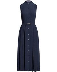 Ralph Lauren - Ärmelloses Kleid Mit Gürtel - Lyst