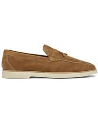 Magnanni - Almond-Toe Suede Loafers - Lyst