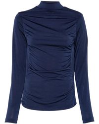 Homage - Long-Sleeve Draped Top - Lyst