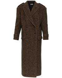 The Mannei - Herringbone Double-Breasted Coat - Lyst