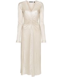 ROTATE BIRGER CHRISTENSEN Jurk Met Ruche - Metallic