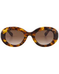 Emmanuelle Khanh - Queen Tortoiseshell-Effect Round-Frame Sunglasses - Lyst