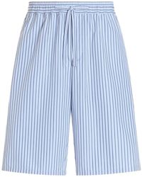 Dolce & Gabbana - Striped Poplin Bermuda Shorts - Lyst