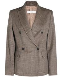 Antonelli - Houndstooth Double-Breasted Blazer - Lyst