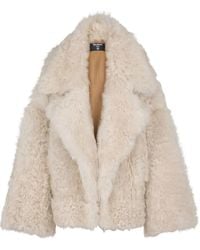 Balmain - Veste En Peau Lainée - Lyst