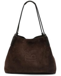 Etro - Schultertasche aus Wildleder - Lyst