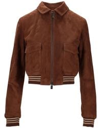 LA ROSE - Suede Front-Pockets Jacket - Lyst