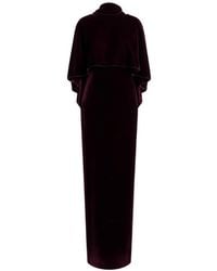 Alberta Ferretti - Cape-Detail Maxi Dress - Lyst