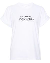Victoria Beckham - Slogan-print Organic-cotton T-shirt - Lyst