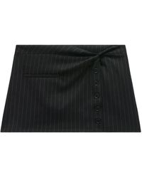 Courreges - Nadelstreifen-Minirock Mit Twist-Detail - Lyst