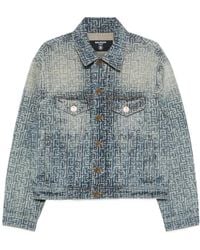 Balmain - Denim Jack Met Monogram - Lyst