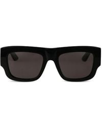 McQueen - Eckige Sonnenbrille Mit Logo-Print - Lyst